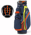 BagBoy Chiller Cart Golf Bag in Navy/Orange/Citrus with 14 club divider top