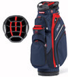 BagBoy Chiller Cart Golf Bag in Navy/Red/White- with 14 club divider top