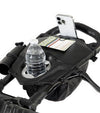 BagBoy Nitron Auto Open Golf Push Cart in Graphite/Charcoal - closeup of console section