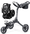 BagBoy Nitron Auto Open Golf Push Cart in Graphite/Charcoal with folder and open versions
