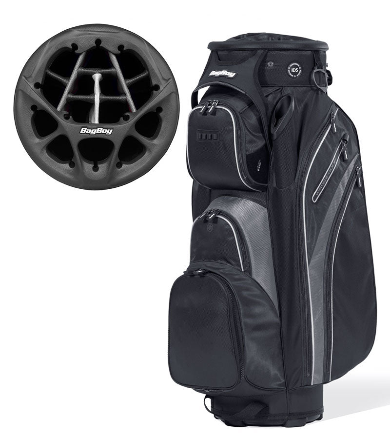Revolver XP Cart Golf Bag  with 14-Way Club divider in Black/Charcoal/Silver