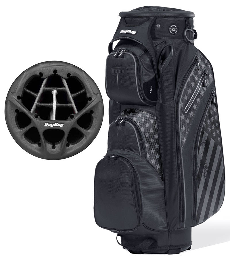 Revolver XP Cart Golf Bag  with 14-Way Club divider in Black/Stars and Stripes