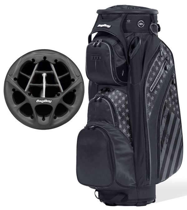 Revolver XP Cart Golf Bag  with 14-Way Club divider in Black/Stars and Stripes