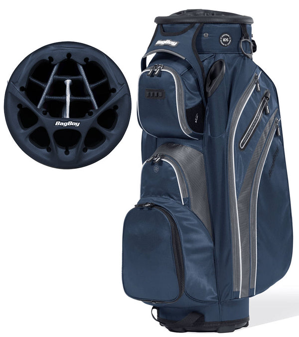 Revolver XP Cart Golf Bag  with 14-Way Club divider in Navy/Charcoal/White