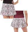 Birdie & Ace Everyday Tour Women's Golf Skort in blossom - front and back views