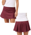 Birdie & Ace Everyday Tour Women's Golf Skort in maroon- front and back views