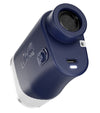 A Blue/Gray Blue Tees Series 3 Max+ Laser Rangefinder with a cylindrical body and a display screen. View front
