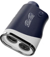 A Blue/Gray Blue Tees Series 3 Max+ Laser Rangefinder with a cylindrical body and a display screen.