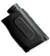Black Blue Tees Series 4 Ultra Laser Rangefinder with OLED display and flag lock technology, featuring the brand logo on the side. Side view