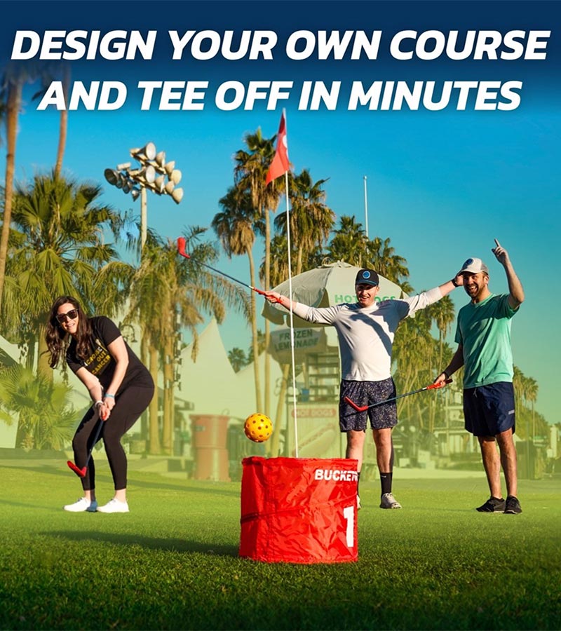 3 People excited to be playing BucketGolf