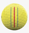 Callaway 2023 ERC Soft Yellow Golf Ball showing 3 alignment lines
