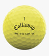 Callaway 2023 ERC Soft Yellow Golf Ball showing logo