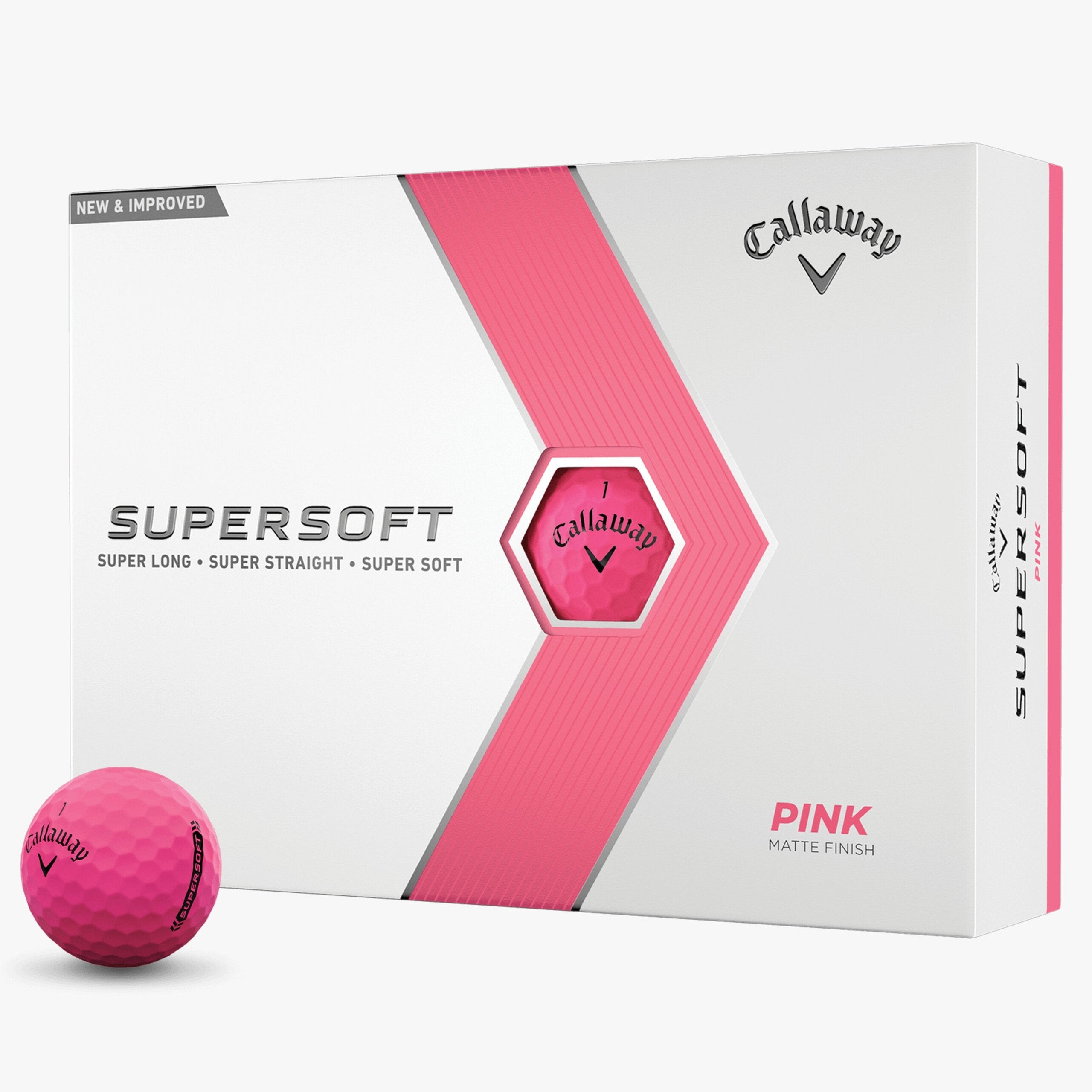 Callaway SuperSoft Golf Balls Matte Pink Box