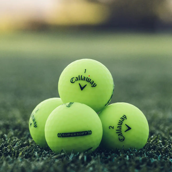 Callaway SuperSoft Golf Balls Green on Grass