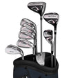 All clubs from the Cleveland Bloom Womens Complete Golf Set - in Black with charcoal grey & pink accents