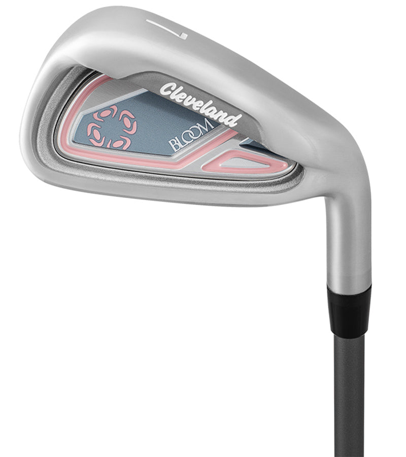 #7 Iron from the Cleveland Bloom Womens Complete Golf Set - in Black with charcoal grey & pink accents