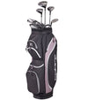 Cobra Womens Fly-XL Complete Set 2024 Cart Bag in black/ pink color combination