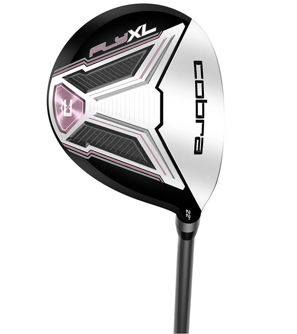 Fairway wood 22 degrees from the Cobra Womens Fly-XL Complete Set 2024 Cart Bag black/ pink color combination.
