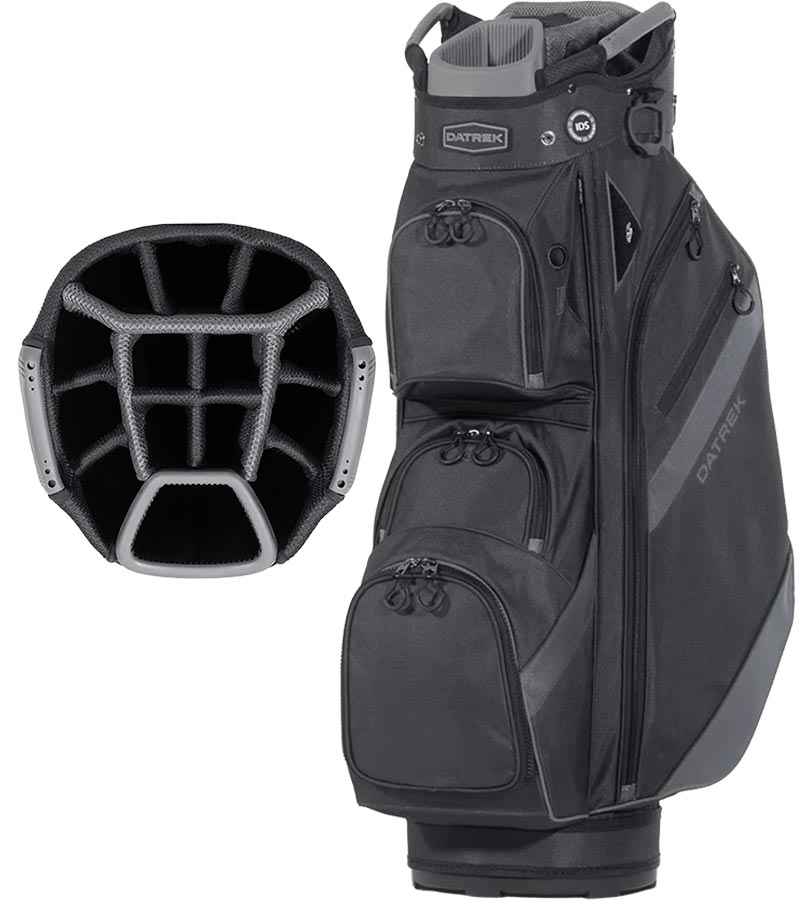Datrek DG Lite III Golf Cart Bag in Black/Charcoal with 14-way club divider