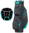 Datrek DG Lite III Golf Cart Bag in Black/Turquoise/White Dots with 14-way club divider