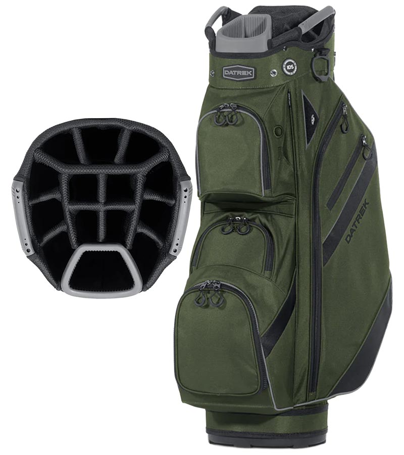 Datrek DG Lite III Golf Cart Bag in Green/Black/Charcoal with 14-way club divider