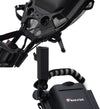 World of Golf EZ-FOLD 360 Golf Push Cart in black details of handle with umbrella holder