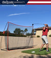 Gosports 10 Ft X 7 Ft Golf Practice Hitting Net- male golfer practicing outside with driver