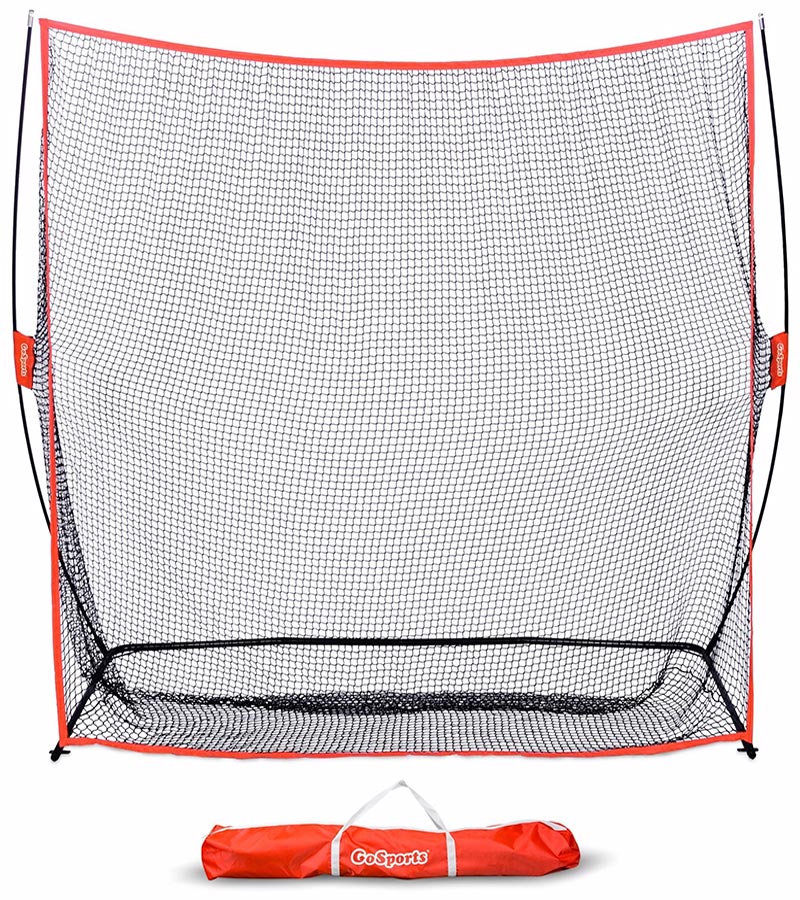 GoSports Golf Practice Hitting Net 7 Ft X 7 Ft with orange carry case