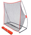GoSports Golf Practice Hitting Net 7 Ft X 7 Ft with orange carry case - quarter view