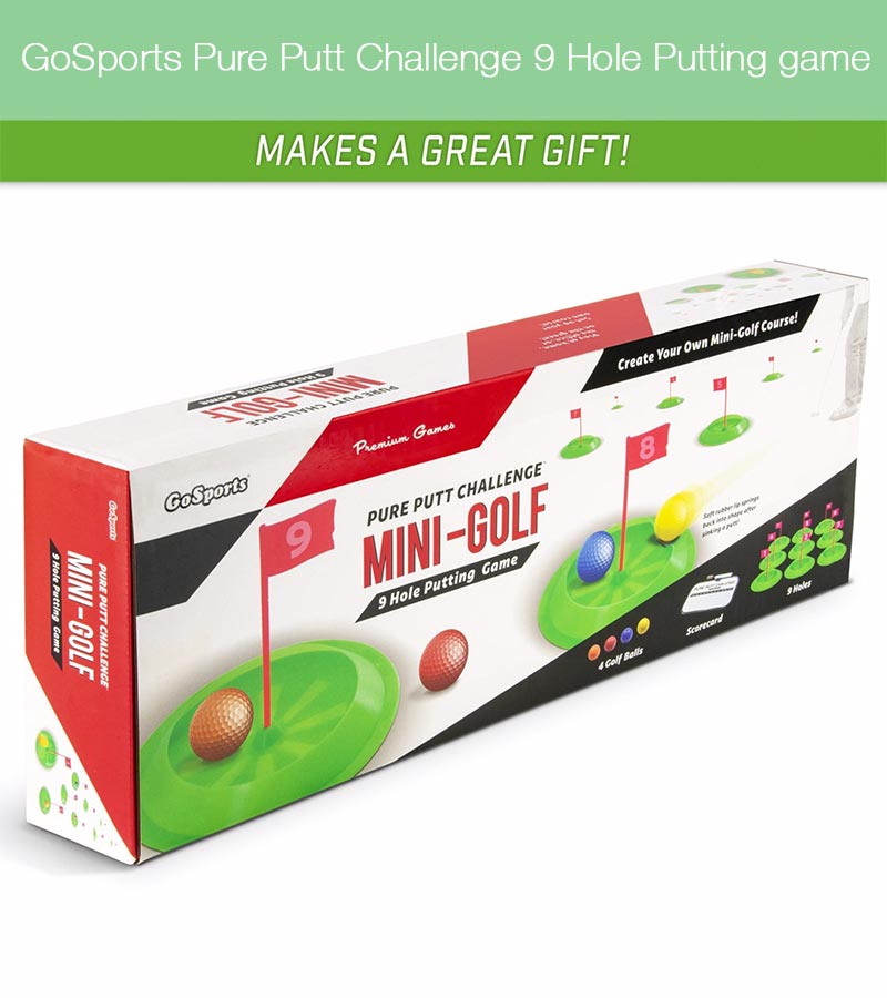 GoSports Pure Putt Challenge Mini Golf Putting Game packaging