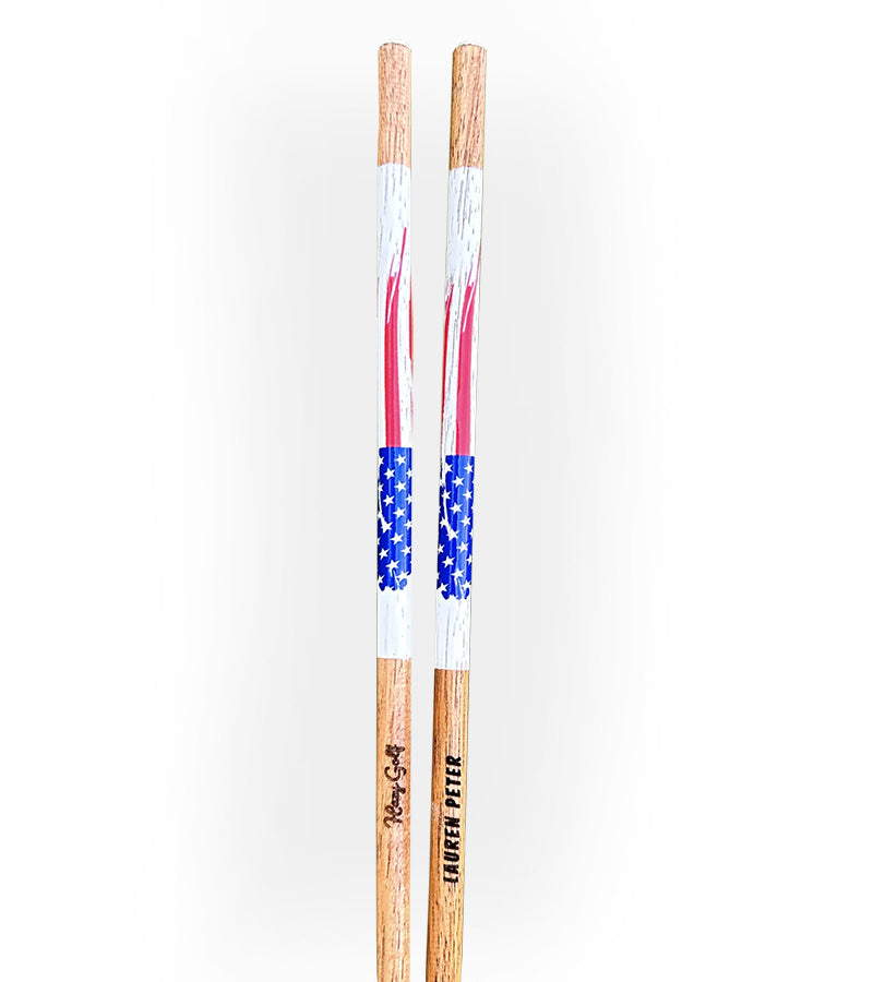 Hazy Golf Alignment Sticks – Stars and Stripes - pair vertical