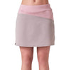 Inphorm MAI 17" Wrap Golf Skirt in Dusty Pink/Latte - partial model - front view