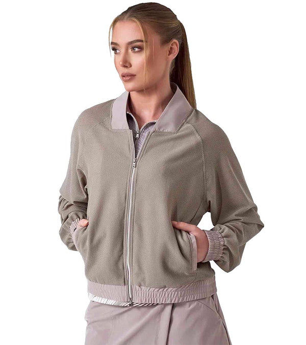 inPhorm BAILA Mesh 2 Way Zip Womens Bomber Golf Jacket