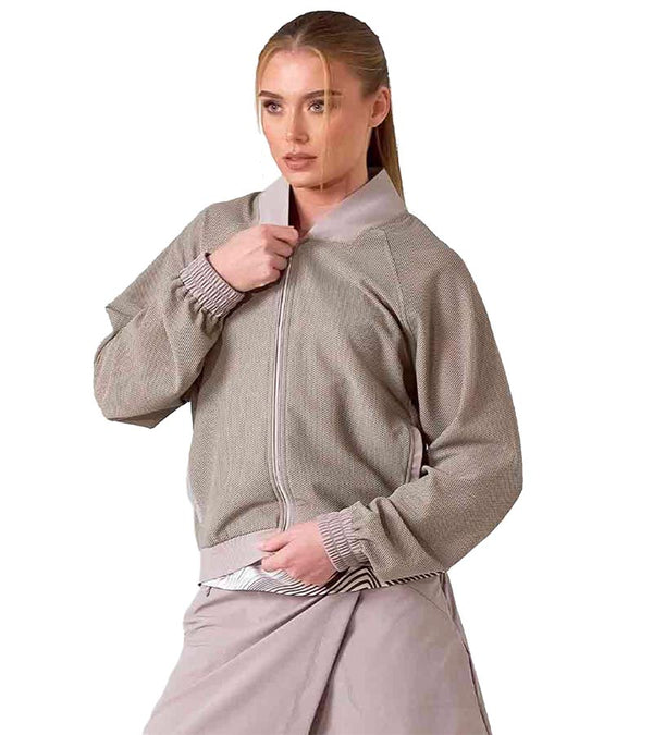 inPhorm BAILA Mesh 2 Way Zip Womens Bomber Golf Jacket