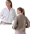inPhorm BAILA Mesh 2 Way Zip Womens Bomber Golf Jacket