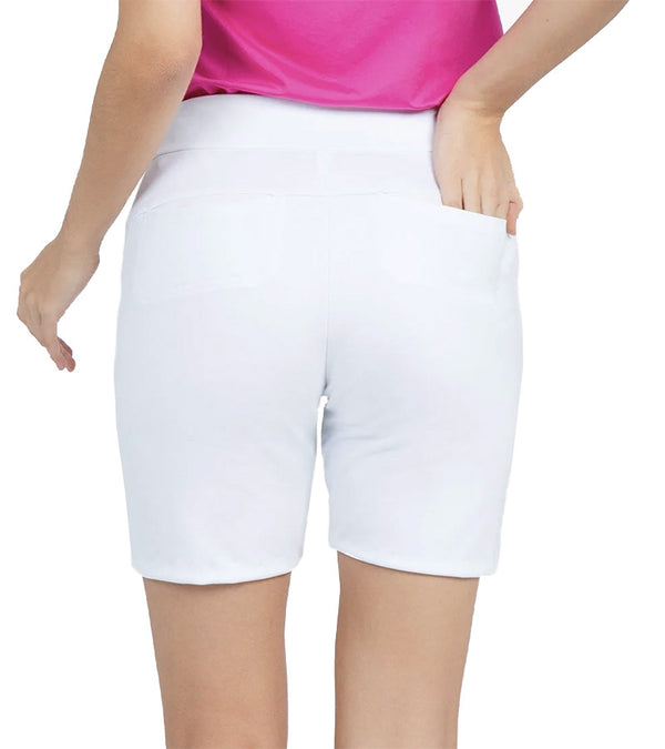 inPhorm Camila Womens Golf Shorts - partial model back view with hand in a back pocket