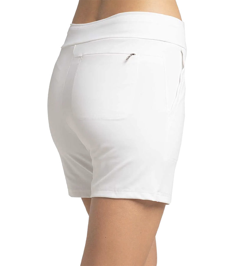 inPhorm Cleo Womens Golf Shorts- side/back in white