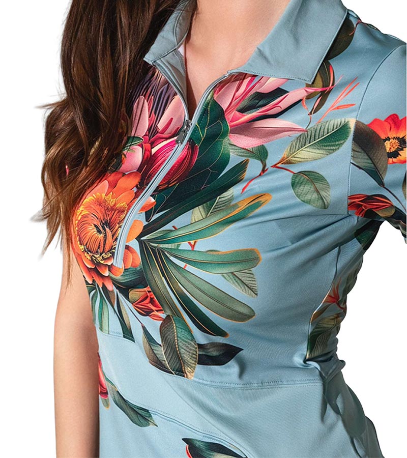 InPhorm Elle Short Sleeve Womens Golf Polo 1/2 Zip