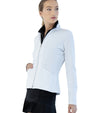 Inphorm Women's Active Golf Jacket in white - 3quarter view hand in pocket