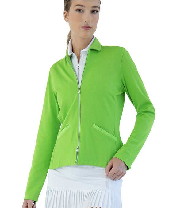 Inphorm Women's Active Golf Jacket in fuji green - front view