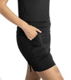 Inphorm BAILA 15" Golf Skirt in black -partial model right side view.