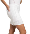 Inphorm BAILA 15" Golf Skirt in white -partial model side view hand in back pocket
