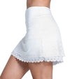 Lucky in Love Laser Bloom Womens Golf Skort 17.5" in white - partial model side view