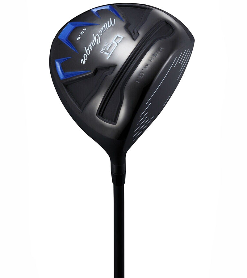 MacGregor Golf DCT3000 Premium Mens Golf Clubs Set - driver in black with blue accents