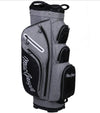 MacGregor Golf Mac 2.0 Heather Cart Bag in heather gray with black and white details -side2