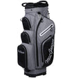 MacGregor Golf Mac 2.0 Heather Cart Bag in heather gray with black and white details -side1 view