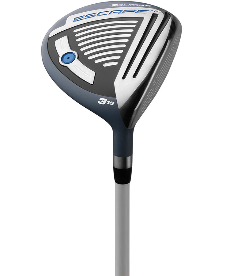 Orlimar Escape HL Womens Fairway Wood #3 / 15° loft in black, and silver with slate blue accents