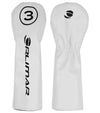 Orlimar Escape HL Womens Fairway Wood #3 - white club head cover- front and back with black lettering