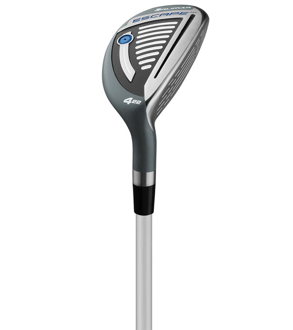 Orlimar Escape HL Womens Titanium Hybrid Irons-#4 hybrid iron with a 22° loft in silver, greys and black