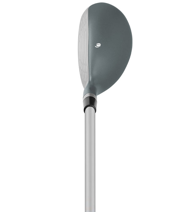 Orlimar Escape HL Womens Titanium Hybrid Irons-#4 hybrid iron with a 22° in grey, sliver and black top view